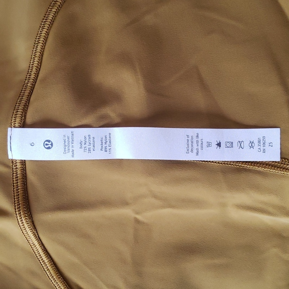 Lululemon Power Thru HR Tight  25" size 6 NWT Glossy Spice - Picture 7 of 8